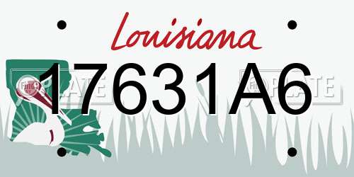 17631A6 Louisiana License Plate