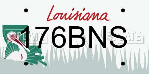 176BNS Louisiana License Plate