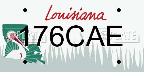 176CAE Louisiana License Plate