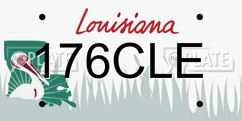 176CLE Louisiana License Plate