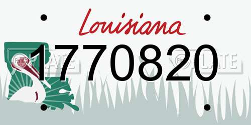 1770820 Louisiana License Plate