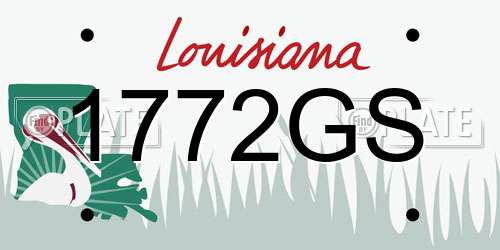 1772GS Louisiana License Plate
