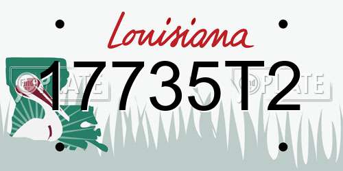 17735T2 Louisiana License Plate
