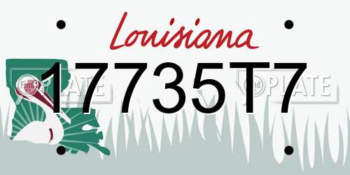 17735T7 Louisiana License Plate