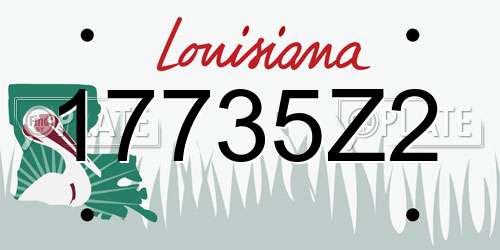 17735Z2 Louisiana License Plate