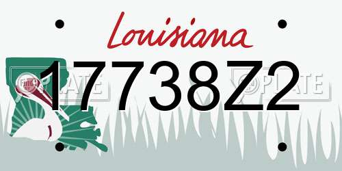 17738Z2 Louisiana License Plate