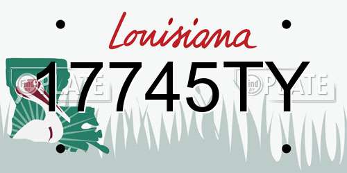 17745TY Louisiana License Plate