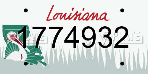 1774932 Louisiana License Plate