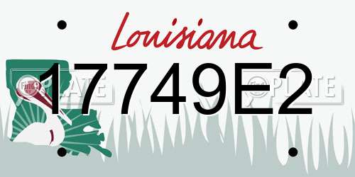 17749E2 Louisiana License Plate