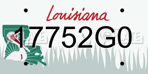 17752G0 Louisiana License Plate