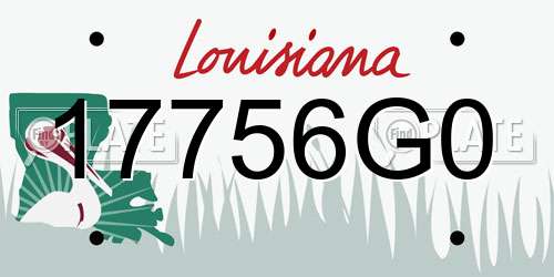 17756G0 Louisiana License Plate