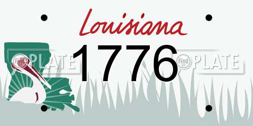 1776 Louisiana License Plate