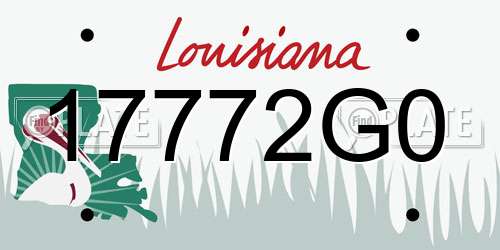 17772G0 Louisiana License Plate