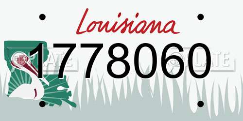 1778060 Louisiana License Plate
