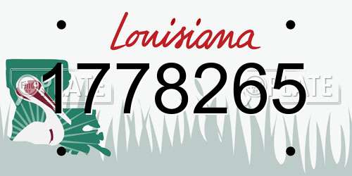 1778265 Louisiana License Plate