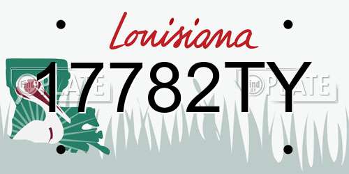 17782TY Louisiana License Plate