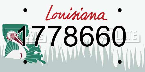1778660 Louisiana License Plate