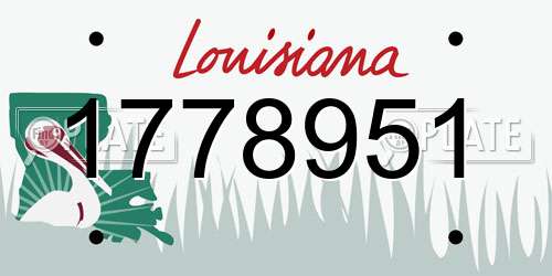 1778951 Louisiana License Plate