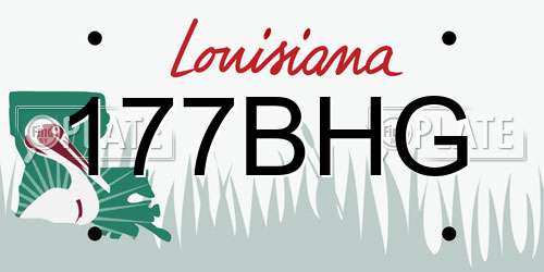 177BHG Louisiana License Plate