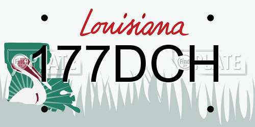 177DCH Louisiana License Plate