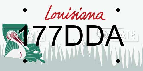 177DDA Louisiana License Plate