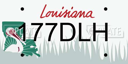 177DLH Louisiana License Plate