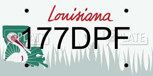 177DPF Louisiana License Plate