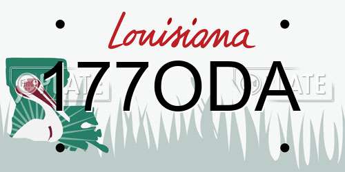 177ODA Louisiana License Plate