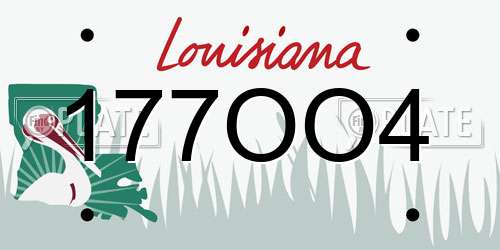 177OO4 Louisiana License Plate