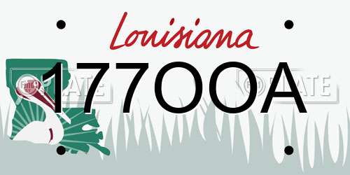 177OOA Louisiana License Plate