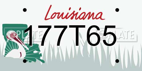 177T65 Louisiana License Plate