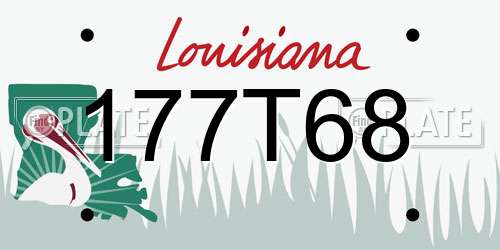 177T68 Louisiana License Plate