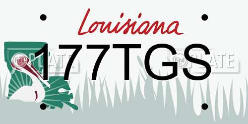 177TGS Louisiana License Plate