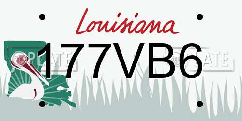 177VB6 Louisiana License Plate