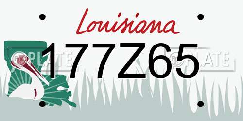 177Z65 Louisiana License Plate