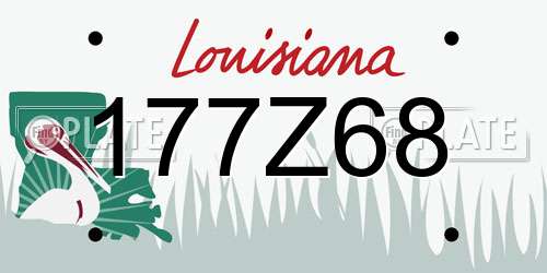 177Z68 Louisiana License Plate