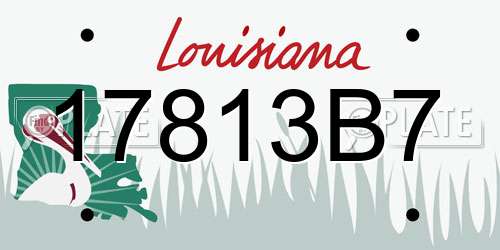 17813B7 Louisiana License Plate