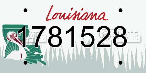 1781528 Louisiana License Plate