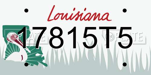 17815T5 Louisiana License Plate