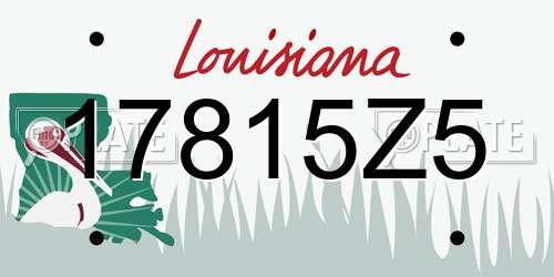 17815Z5 Louisiana License Plate