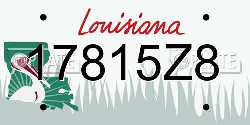 17815Z8 Louisiana License Plate
