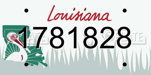 1781828 Louisiana License Plate