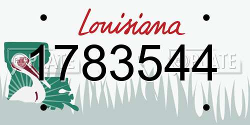 1783544 Louisiana License Plate