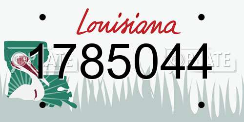 1785044 Louisiana License Plate