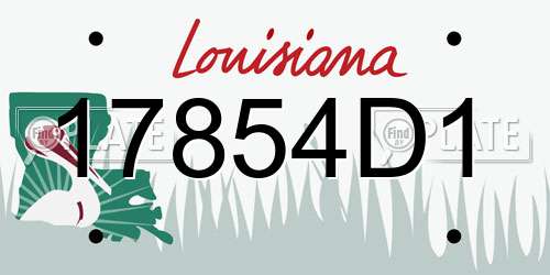 17854D1 Louisiana License Plate