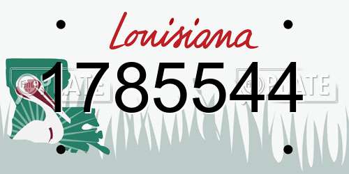 1785544 Louisiana License Plate