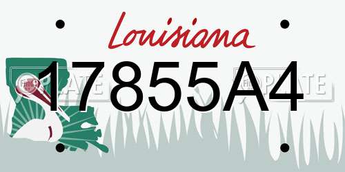 17855A4 Louisiana License Plate