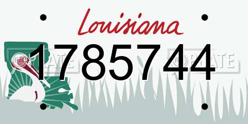 1785744 Louisiana License Plate