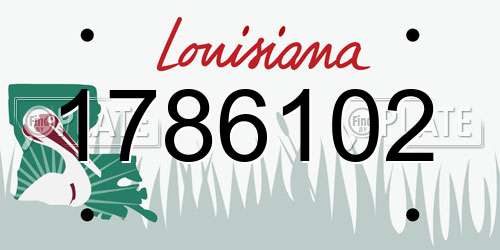 1786102 Louisiana License Plate