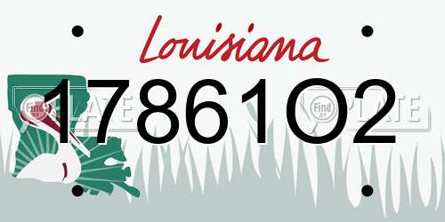 17861O2 Louisiana License Plate